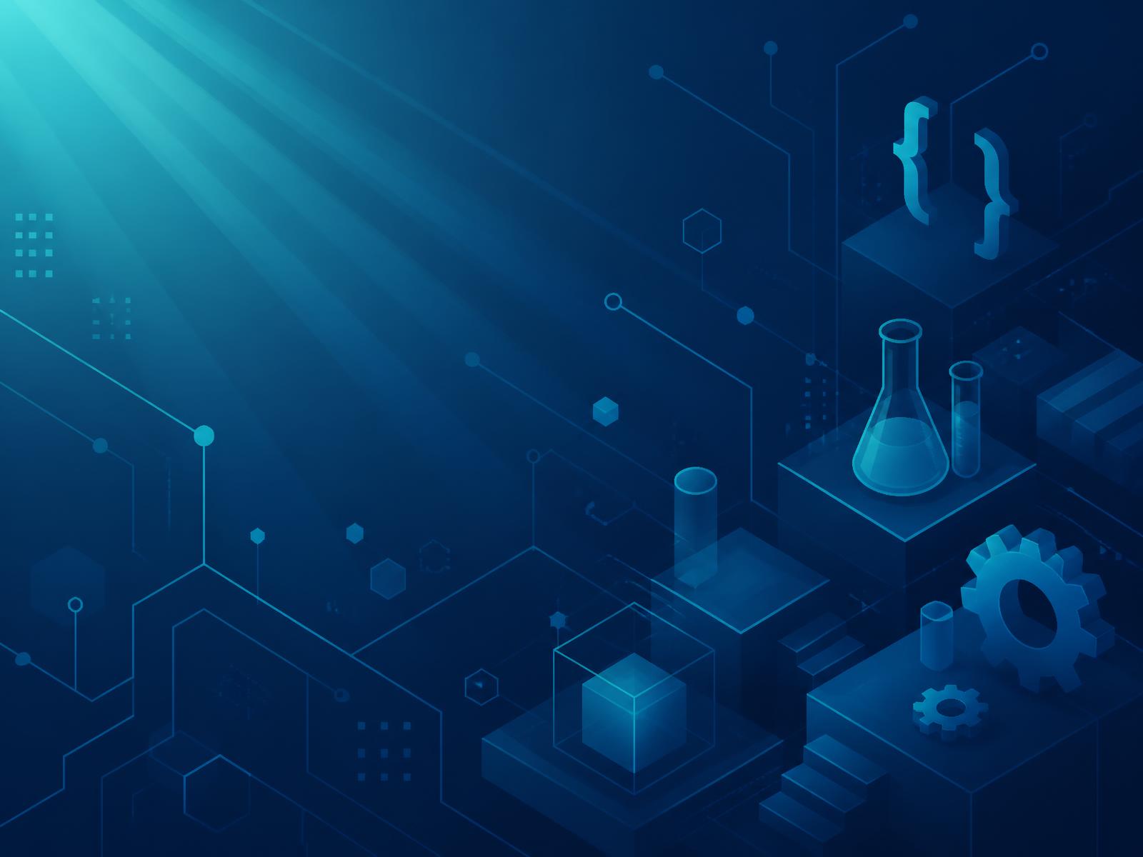 Composición gráfica abstracta de tecnología educativa (imagen de referencia, pendiente fotografía oficial del plantel)
